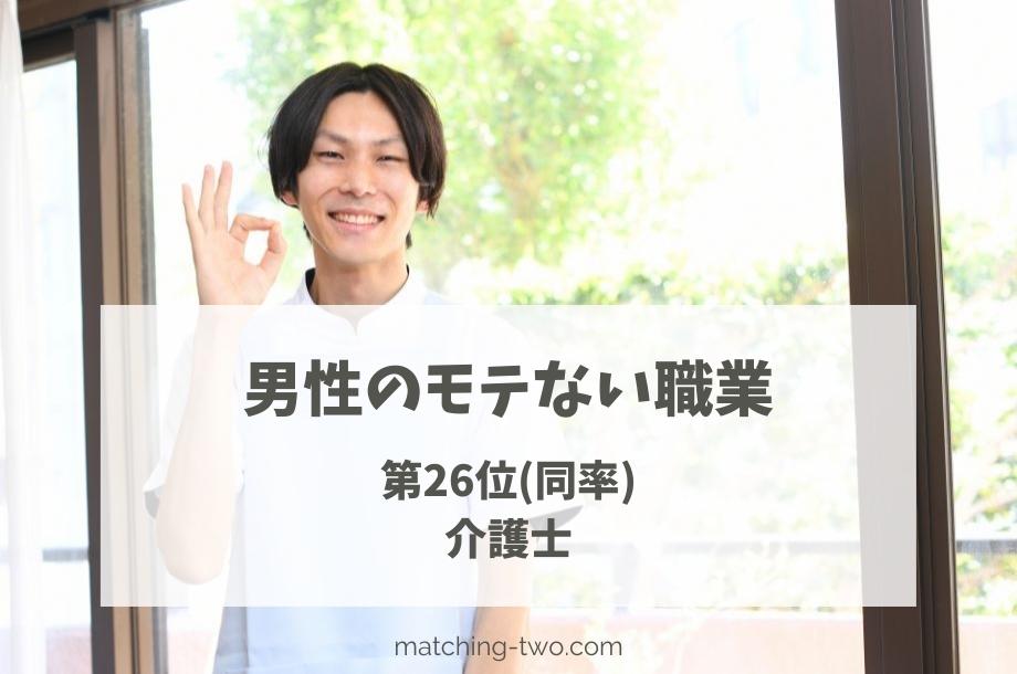 男性のモテない職業第26位介護士