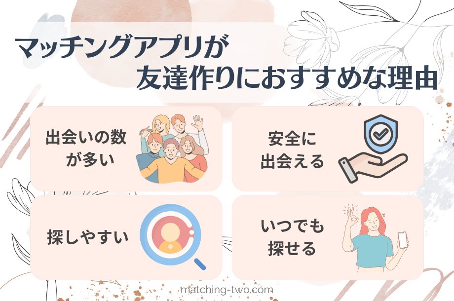 マッチングアプリが友達作りにおすすめな理由