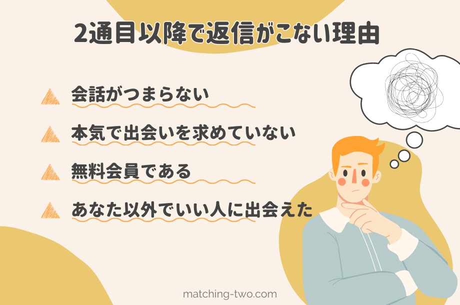 2通目以降で返信がこない理由