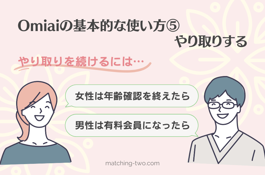 Omiaiの基本的な使い方⑤やり取りする