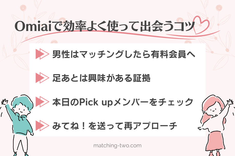 Omiaiで効率よく使って出会うコツ