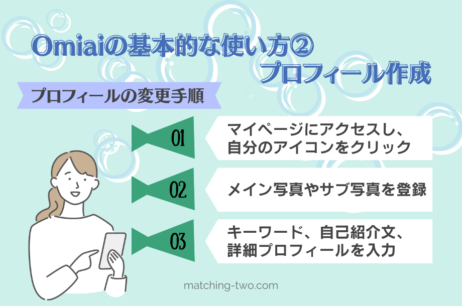 Omiaiの基本的な使い方②プロフィール作成